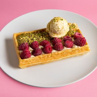 Pistachio dream waffles