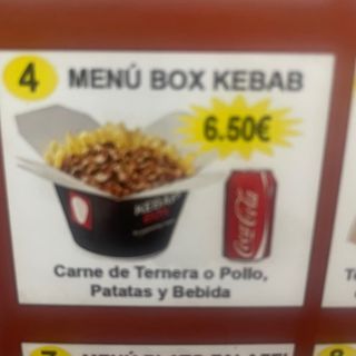 Menu box kebab