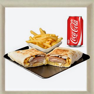 Tacos Mixte + Frites + Coca-Cola Original  33cl Canette