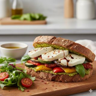 Вегетариански сандвич с моцарела - двоен