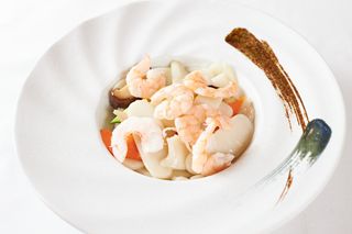 260. Gnocchi di riso con gamberi