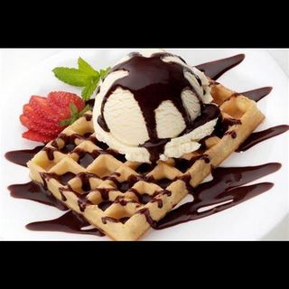 Waffle With Ice Cream