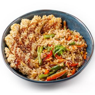 Хібачі рис з курячим шніцелем