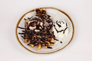 Waflle com Gelado