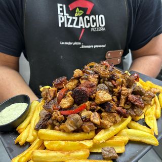 Parrilla GRANDE de pollo, carne y chorizo.
