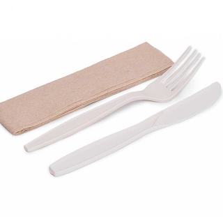 Pack tenedor, cuchillo y servilleta, reutilizable