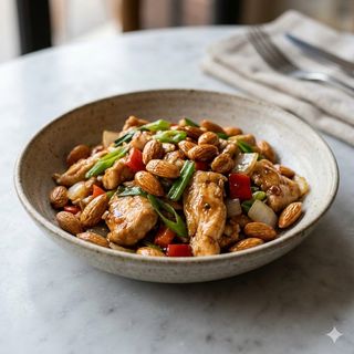 Wok De Pollo Almendras