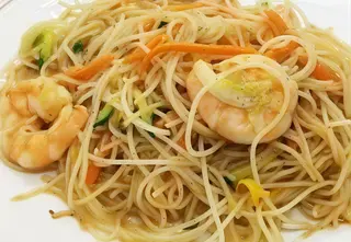 Spaghetti con gamberi