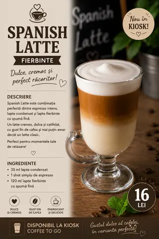 Spanish Latte Fierbinte 250 ml