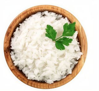 Riso bianco al vapore