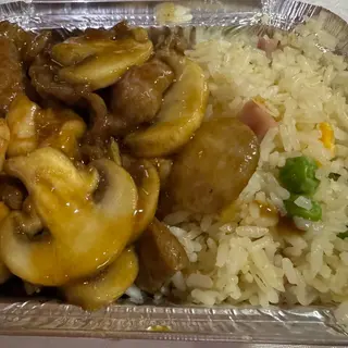  Carne de Porco com Gambas e Arroz
