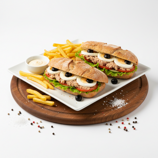 Panino O sole mio cu cartofi prajiti si sos