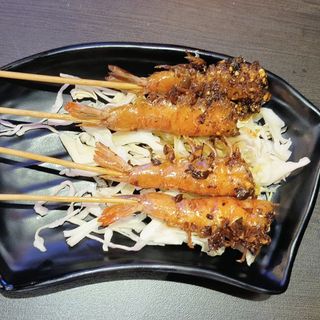 Brocheta de gamba picante