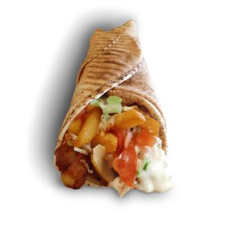 Pita z Frytkami i Surówką Mała