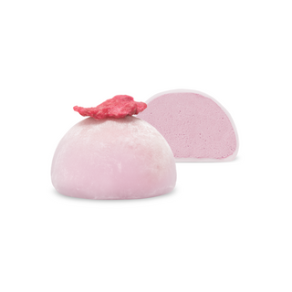 Mochi vegano de Frambuesa y rosa