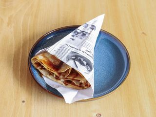 Menú Crepe Con Sirope Y Smoothie