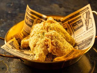 Pollo fritto con formaggio a fiocchi