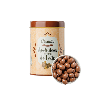 Lata de Amêndoas Chocolate de Leite 160gr