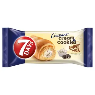 7Days Cream&Cookies rogalik z nadzieniem o smaku waniliowym z kawałkami ciastek - 110 g