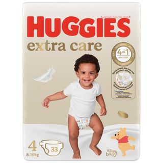 Pañales Extra Care 8-16 Kgs Talla 4 Huggies Bolsa 33 Uds.