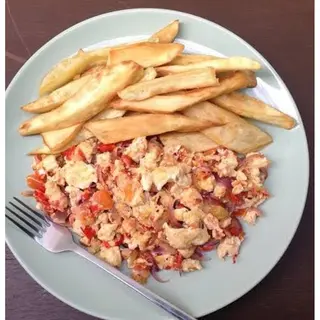 Fried Potatoes & Egg Sauce
