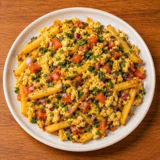 Chips Mayai with Fresh Herbs