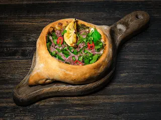 Хачапурі по-аджарськи з баранчиком (450g)