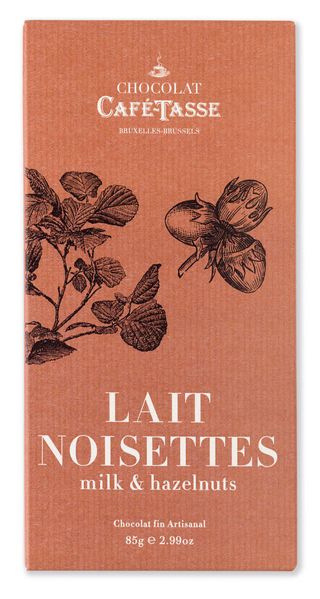 Café-Tasse белгийски шоколад - млечен с лешници (85г)