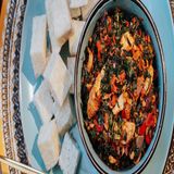 Boiled Yam and Fish Sauce