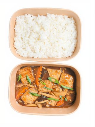 Claypot Tofu Mushroom & Rice | Tofu cu Ciuperci în Vas de Lut & Orez