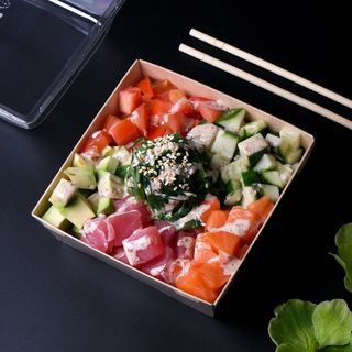 Поке с семгой и тунцом