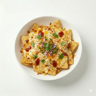 Nachos con tres quesos