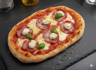 Pinsa spinanata e gorgonzola