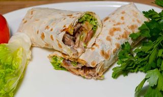 Doner wrapped in lavash