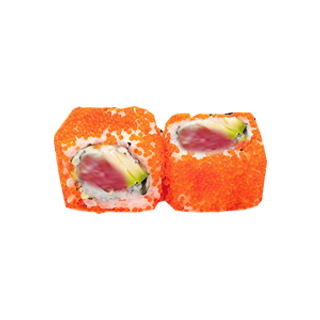 Uramaki Atún, Aguacate, Pepino, Wakame, Topico