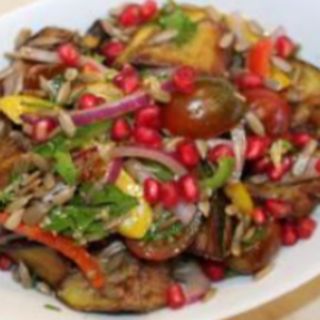 Ensalada tibia de berenjenas