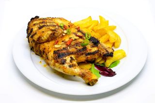 Jumatate de pui la jar