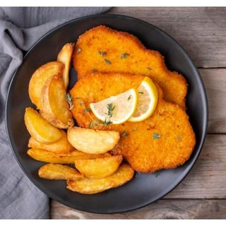 Escalopa De Pollo Con Patatas