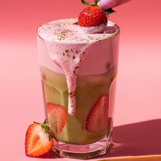Матча strawberry мус