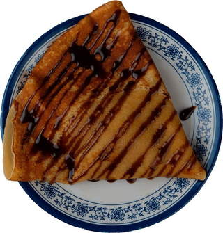 Блины с бананом и шоколадом 