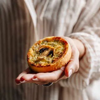 Quiche poulet champignon