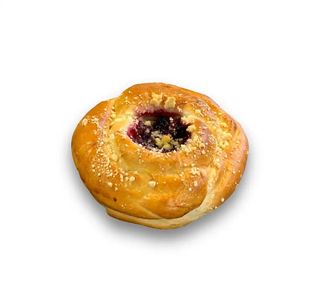 Drożdżówka z wiśnią i czekoladą