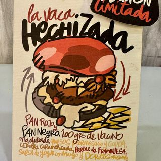 Hamburguesa La Vaca Hechizada. 