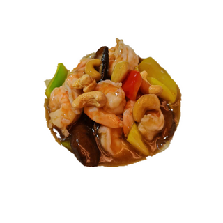 gamberi con anacardi