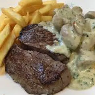 cote a l'os sauce champignon