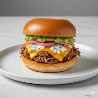 Burger pulled beef