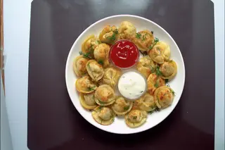 Жаренные пельмени