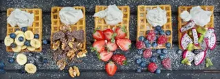 Waffle con crema al limone
