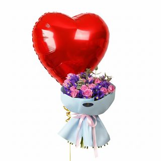 Букет"Ключ до серця"з кулею