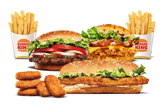 Burger A Elegir + Patatas ( 2 Uds.) + King Nuggets (5 Uds.)